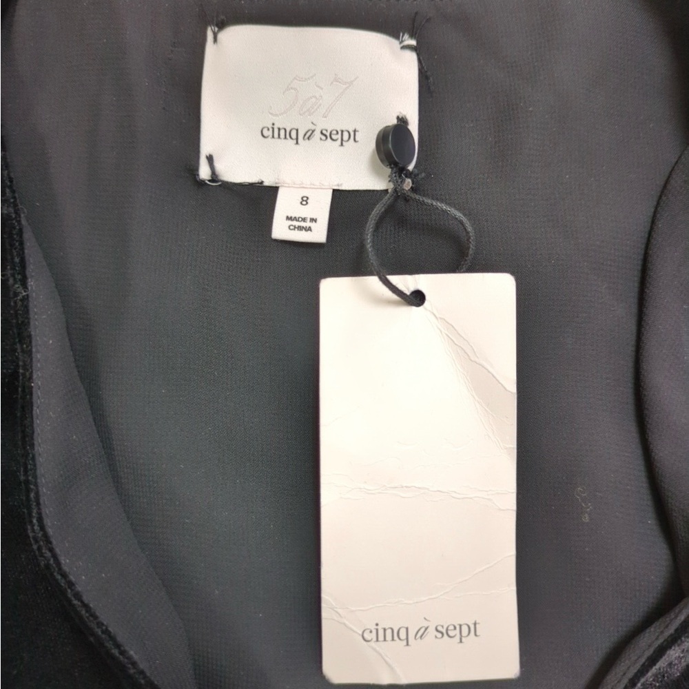 Cinq a Sept Velvet Shift Dress- w/ flaws - Picture 7 of 12